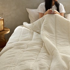 BOWELL 涼感麻料泡泡紗夏季薄被, 自然