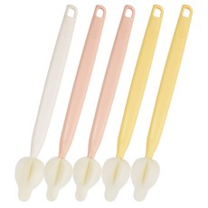 BABY&I 長柄奶嘴刷 5入, 奶油莓果款, 1組