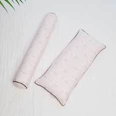 ahtty blanc 兒童棉質寬版枕頭套2入 + 枕芯 + 身體枕套組, 雛菊