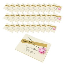 ABM KOREA 立體花卉迷你祝賀卡, 玫瑰粉, 30份
