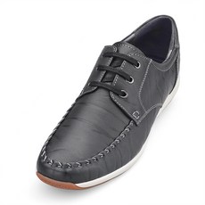 Bonin 男士天然牛皮新款大象 U-Tip 德比休閒鞋 IN532BK