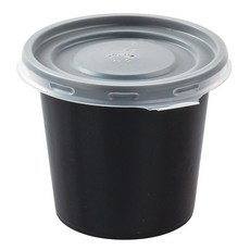 大星企業長容器+蓋子組 75 特大 黑色, 1入, 1500組