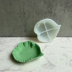 Homeflow葉子圖案托盤石膏矽膠模具05, 單色
