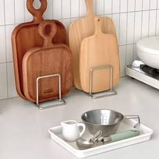 MONACO OLIVE 不鏽鋼鍋蓋砧板收納架, 銀色, 2個