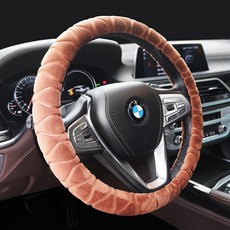 GMZ MOTORS 車用方向盤套 冬季超細纖維 全車型通用 窗框套, 棕色