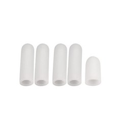 矽膠手指保護套白色 5 件套, 1套