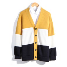 Raymon 男士 Chareuni V領三色開襟衫