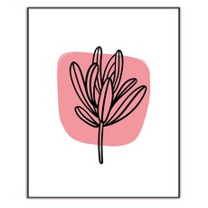 추상 일러스트 그림 인테리어 액자 IDP-063, 엣지 블랙