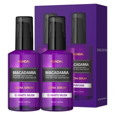 KUNDAL 昆黛爾 澳洲堅果潤髮護髮精華 White Musk 2入, 200ml, 1組