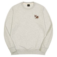 okstar 男女通用 笑臉 威爾斯柯基犬 刺繡 特殊雙面布料 大學T 4SSP029