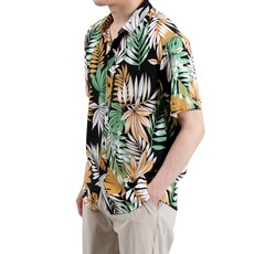 남성용 하와이안 꽃 반팔 셔츠 YXCC130