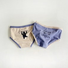 Yenayean 男孩童Bear With Spoon三角內褲2入組