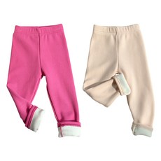 하라로이 아동용 베이직 기모 레깅스 2종 세트