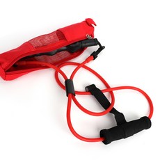 無品牌正品 增加擊球距離 高爾夫PT揮桿力量帶練習器, 黑色 + 紅色