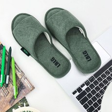 Labellaco Avenue 毛巾材質可水洗四季室內拖鞋, 卡其色, 1個