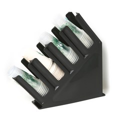 4層支架型塑膠紙杯架 RD 1115, 黑色, 1個