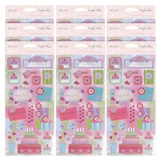 데어리즈 일러스트 펄 스티커 생일축하, 9개, B