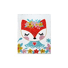 KMELLIE 3D 閃亮寶石十字繡 DIY 套組 15 x 20 cm, 狐狸, 1個