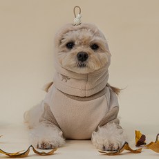 도그아이 강아지 모자 스누드, 1개, 베이지