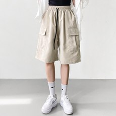 jalbba jean 女款寬鬆工裝鬆緊腰短褲