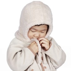 LUMASS JECO 兒童用 LUMAS 線條連帽圍脖, 米色, 2個