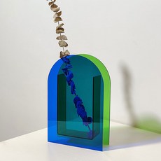 Lenpis 中世紀繽紛壓克力花瓶, 藍色