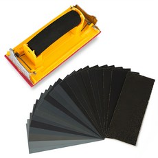 ZIO-BIZ 手持砂紙架 高級款 + 砂紙 21張, 1組