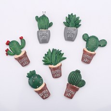 時尚方塊仙人掌冰箱磁鐵 7種組, 混色