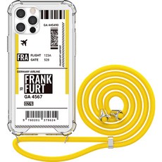 보딩 투명 방탄 강화 목걸이 휴대폰 케이스