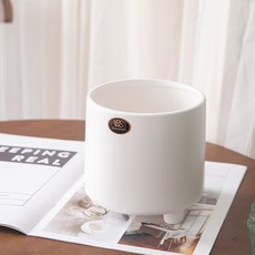 플라워트리 조화 도자기 다리화분 대, 화이트, 1개