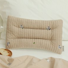 아솜느 순면 100수 아기 자수 베개, 베이지 코알라
