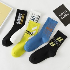 JUNIDAY 孩童文字印花中筒襪組 5雙