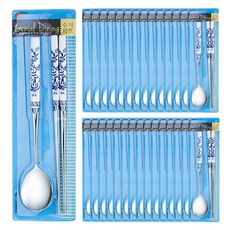 GENIAL Flora 餐具組, 湯匙 30p + 筷子 30p, 銀色, 1個