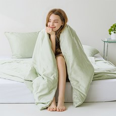 홈즈리빙 시원한 냉감 실크터치 쿨 이불, 라이트그린