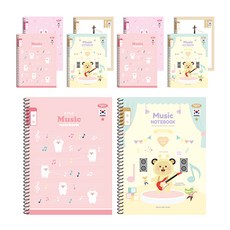PENPIA 女童印花音樂筆記本, 10入, 隨機出貨