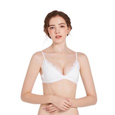 더블유비비 프리 와이어 슬림형 레이스 브라 BL10 + 빨래망 + 고정클립 + 스트랩