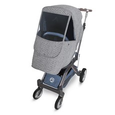 Manito Orbit G5混色加厚獨家推車罩, 人字紋(黑灰色), 1入