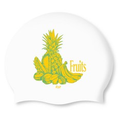 SD7 矽膠泳帽 SGL-CA528, 黃色水果GRN, 1個