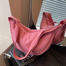 연이랜드 나일론 심플 크로스 숄더 호보백