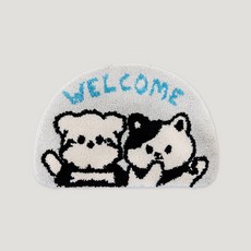 sosomoso 鹽與胡椒 厚實提花地墊, 灰色