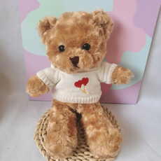 프레이르 귀여운 사랑스러운 인형, 브라운 로즈 벨벳 풍선 베어, 1개