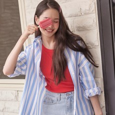 yournamehere 女款泡泡紗條紋襯衫