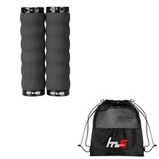 GUB Naya Style 自行車車把把手 2p + 獨家袋套組 CYYP-58-2PU, 黑色（握把）, 1套