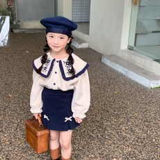 女童羅紋上下裙套裝