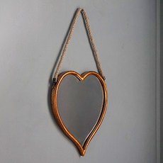 Timing愛心金色繩子壁掛鏡 縱向370mm*橫向350mm, 混色