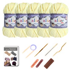 alize 毛線DIY工具組 5球, 13 淡黃色, 1套