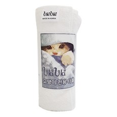 우키우키 고양이 전용타올, 화이트, 1개