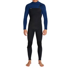 O'NEILL 男款 Hyperfreak 胸前拉鍊全身防寒衣 4.5 / 3.5mm 5344OA2, 黑色 + 海洋藍