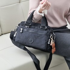 MissBaek 女性用Naul斜揹包 + 配件組, 黑色(斜背包), 隨機出貨(配件)