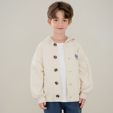 andiapple 兒童厚實連帽鈕扣夾克